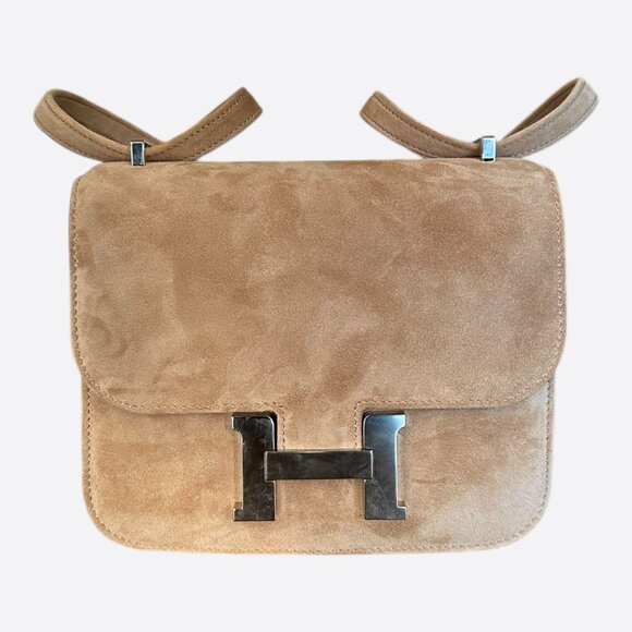 Hermes Beige Suede Constance 18 - Picture 1 of 8